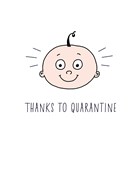 zwangerschap felicitatie thanks to quarantine